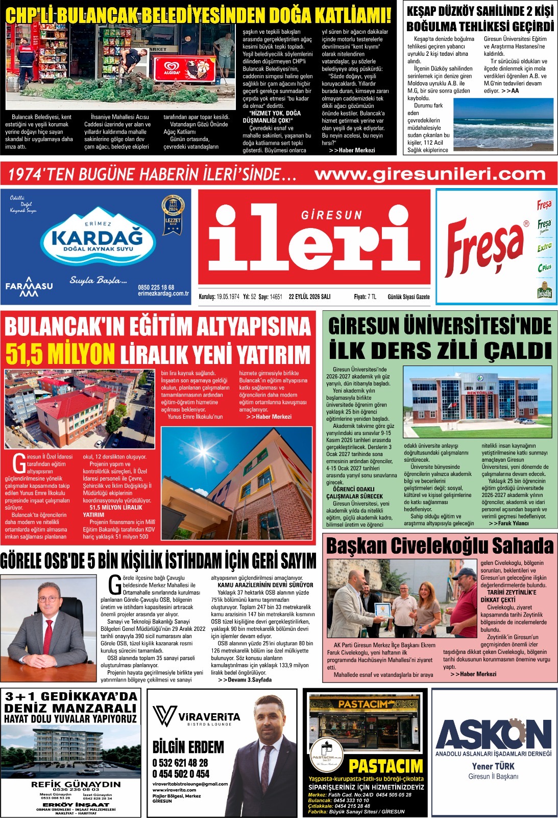 22 Eylül 2026