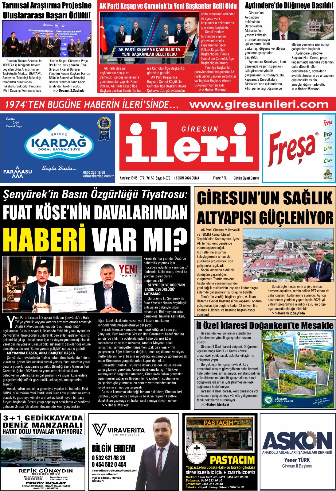 16 Ekim 2026