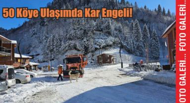 50 Köye Ulaşımda Kar Engeli!