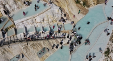 Giresun’un Pamukkale’si Göksu Travertenlerine ziyaretçi sayısı yüzde 50 arttı (Foto Galeri)