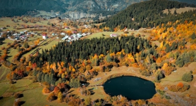 Rutav Gölü sonbahar renkleriyle büyülüyor (Foto Galeri)  