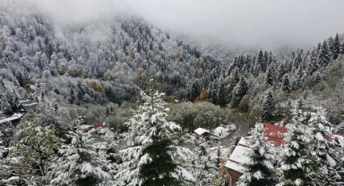 Rize'nin yüksek kesimleri beyaza büründü  (Foto Galeri)