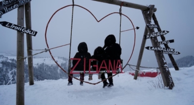 Zigana Dağı sömestr tatiliyle birlikte ziyaretçi akınına uğradı (Foto Galeri)