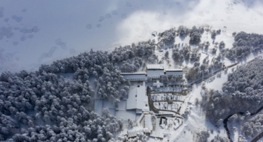 Abant'ta kar manzarası dronla görüntülendi (Foto Galeri)