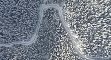 Ballıdağ'ın karla kaplı ormanları dronla görüntülendi (Foto Galeri)