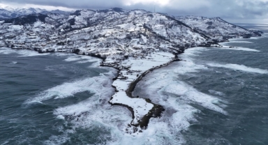 Dünyanın gündeminde olan Yason Burnu'ndan eşsiz kış manzarası (Foto Galeri)