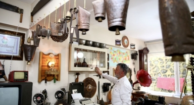 Giresun'da eski eşyaları toplayan tespih ustasının atölyesi adeta müzeye dönüştü (Foto Galeri)