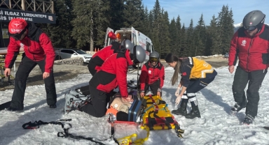 Ilgaz Yurduntepe Kayak Merkezi'nde ilk yardım tatbikatı yapıldı (Foto Galeri)