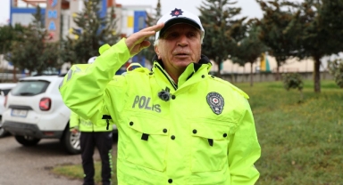 Samsun'da huzurevi sakininin trafik polisi olma hayali gerçekleştirildi (Foto Galeri) 