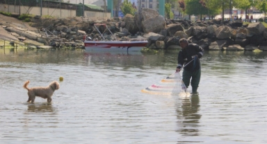 Dedesinden öğrendiği ‘saçma' avcılığıyla her gün balık tutuyor (Foto Galeri)