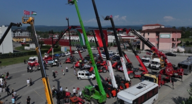 Vinç operatörlerinden Filistin'e destek konvoyu (Foto Galeri) 