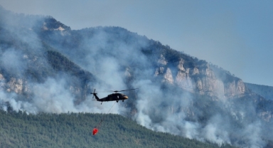 Karabük'teki orman yangınlarına müdahale sürüyor (Foto Galeri)