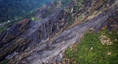 Yangın sonrası acı tablo... 'Yeşil' ve 'siyah' yan yana: Acı manzara havadan görüntülendi (Foto Galeri)