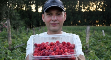 Atıl araziyi meyve bahçesine dönüştürerek üretici oldu (Foto Galeri)