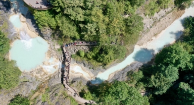 Göksu travertenleri ve Mavigöl turkuaz renkleriyle turizmde ön planda (Foto Galeri) 