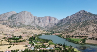 Görüntüsü ile mest eden Kazankaya Kanyonu, dron ile görüntülendi (Foto Galeri) 