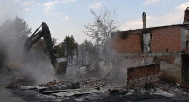 Karabük'te orman yangınlarından etkilenen köylerde çalışmalar sürüyor (Foto Galeri)