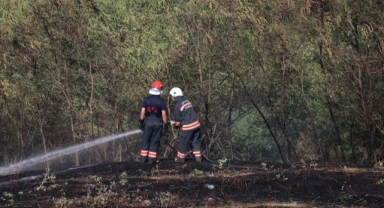 Trabzon'da çıkan örtü yangını söndürüldü (Foto Galeri)