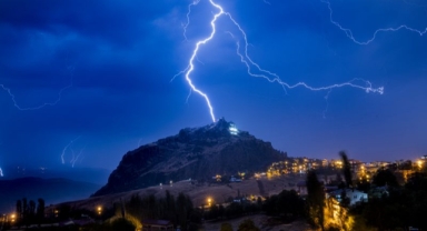 Giresun'da şimşekli akşam (Foto Galeri)