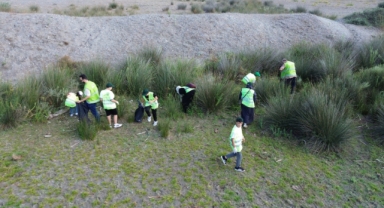 Kızılırmak Deltası Kuş Cenneti'nde gönüllüler yaklaşık 500 kilogram atık topladı (Foto Galeri)