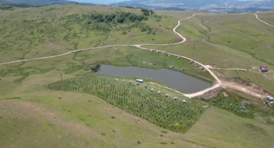 Mahalle halkı imece usulü gölet yaptı (Foto Galeri)