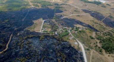 Orman yangınlarında zarar gören alanlar havadan görüntülendi (Foto Galeri) 