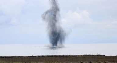 Balıkçılar tarafından bulunan insansız deniz aracı imha edildi (Foto Galeri) 