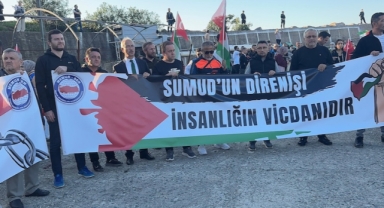 Giresun'da denizciler Filistin ve Küresel Sumud Filosu'na destek için Karadeniz'e açıldı (Foto Galeri)