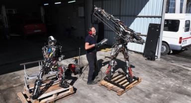 Motor ustası Gazze'deki direnişi simgeleyen maket robotlar yaptı (Foto Galeri)