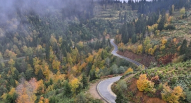O kentin yüksek kesimleri sonbahar renklerine büründü (Foto Galeri)