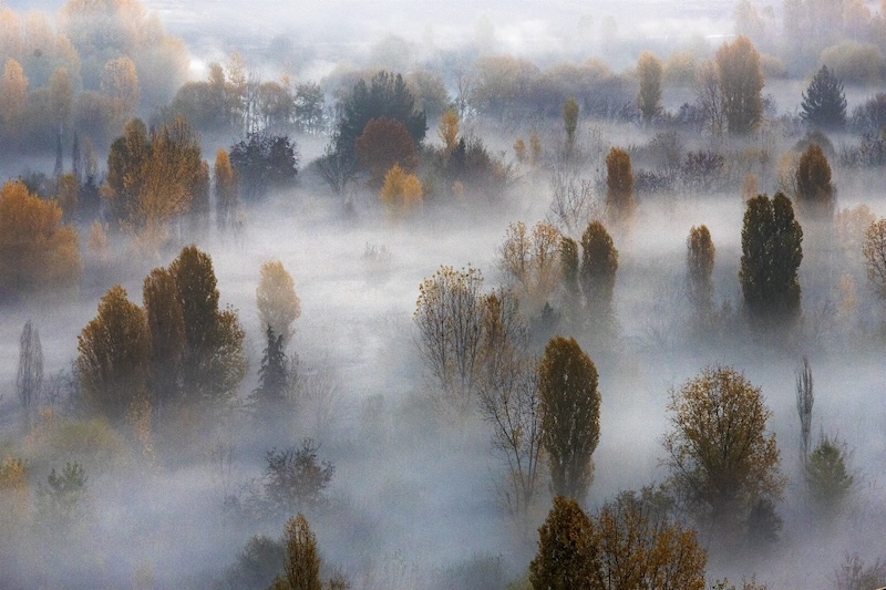 Unesco Mirası Hevsel Bahçeleri Sisle Adeta Gizemli Bir Görünüme Büründü (Foto Galeri)