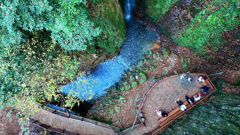 Ekoturizm rotası Aktaş Şelalesi, misafirlerini sonbahar renkleriyle ağırlıyor (Foto Galeri)