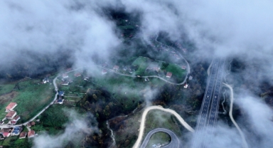 D-100 kara yolunun Bolu Dağı kesiminde sağanak ve sis etkili oldu (Foto Galeri) 