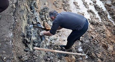 Depo onarım çalışması yapılıyor