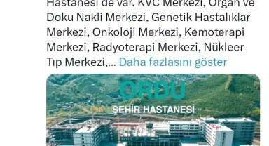 Bakan Koca'dan Ordu Şehir Hastanesi açıklaması