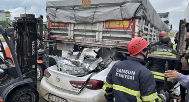 Samsun'da dehşete düşüren kaza: Baba öldü, kızı ağır yaralandı