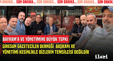 Giresun Gazeteciler Derneği Başkanı ve Yönetimi kesinlikle bizlerin temsilcisi değildir