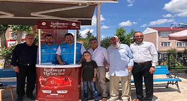 Kurban bağış standı açıldı