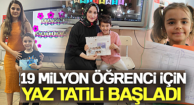 Öğrencilerin karne heyecanı