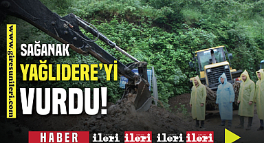 Sağanak Yağlıdere'de hasara yol açtı