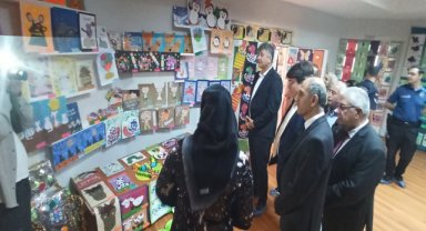 Yeşilyurt'ta anaokulu öğrencilerinden yıl sonu sergisi