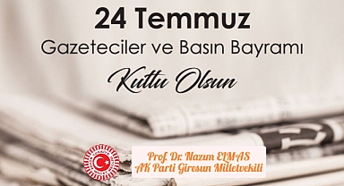 Elmas, Gazeteciler ve Basın Bayramı'nı kutladı