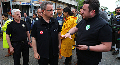Giresun'da şiddetli yağış etkili oldu