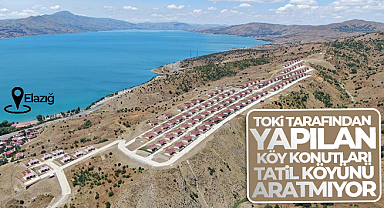Göl manzaralı köy konutları, tatil köyünü aratmıyor