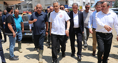 İçişleri Bakanı Yerlikaya, selden etkilenen Zonguldak'ta