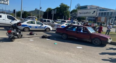 Karabük'te otomobille çarpışan motosikletin sürücüsü yaralandı