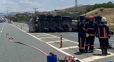 Malatya-Elazığ karayolunda faciadan dönüldü! Trafik akışı kesildi