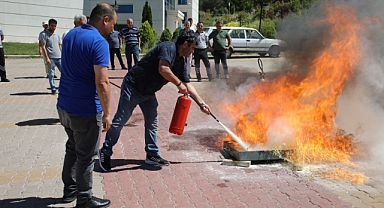 TOGÜ'de yangın tatbikatı yapıldı