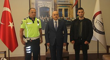 Trafik polisine başarı belgesi