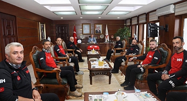 Ünlü, Giresun İHH heyetini kabul etti